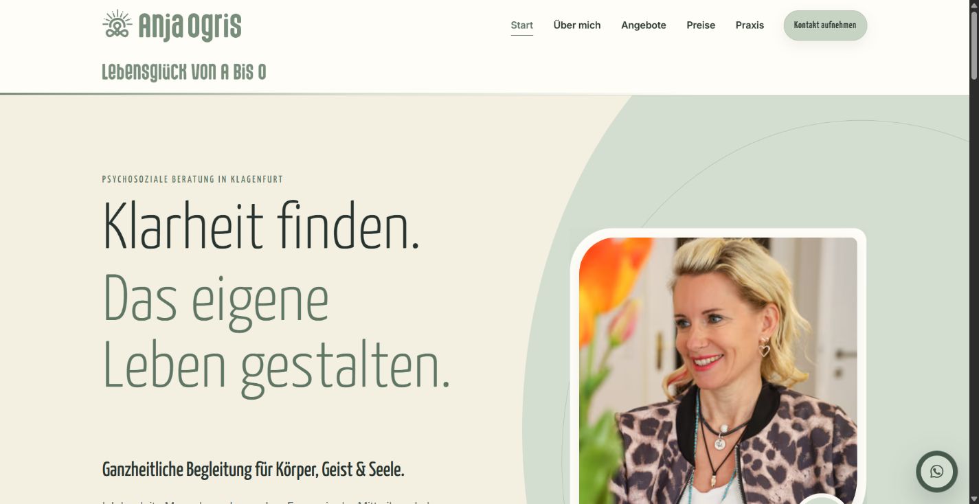 Startseite von Anja Ogris